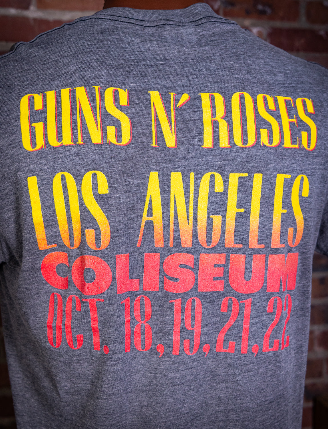 Vintage 1989 Guns N Roses AFD Los Angeles Coliseum Concert T Shirt