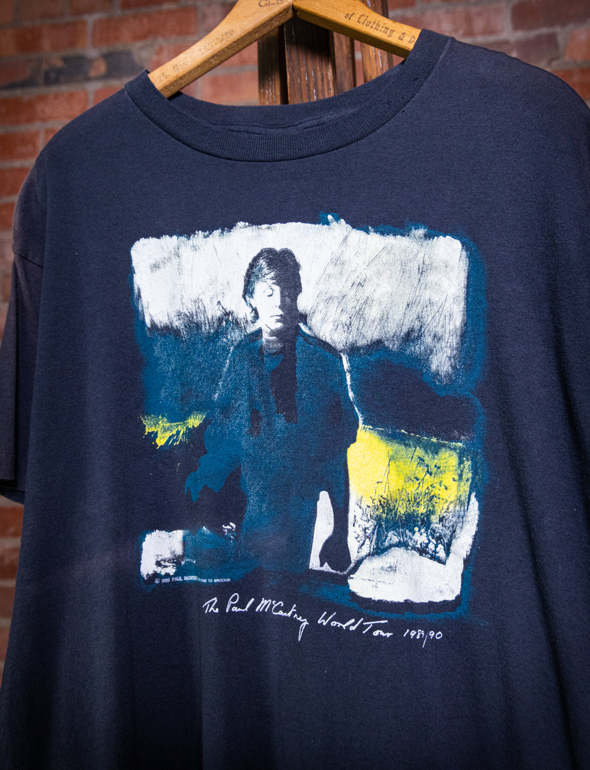 Vintage 1989 Paul McCartney World Tour Black Concert T Shirt XL