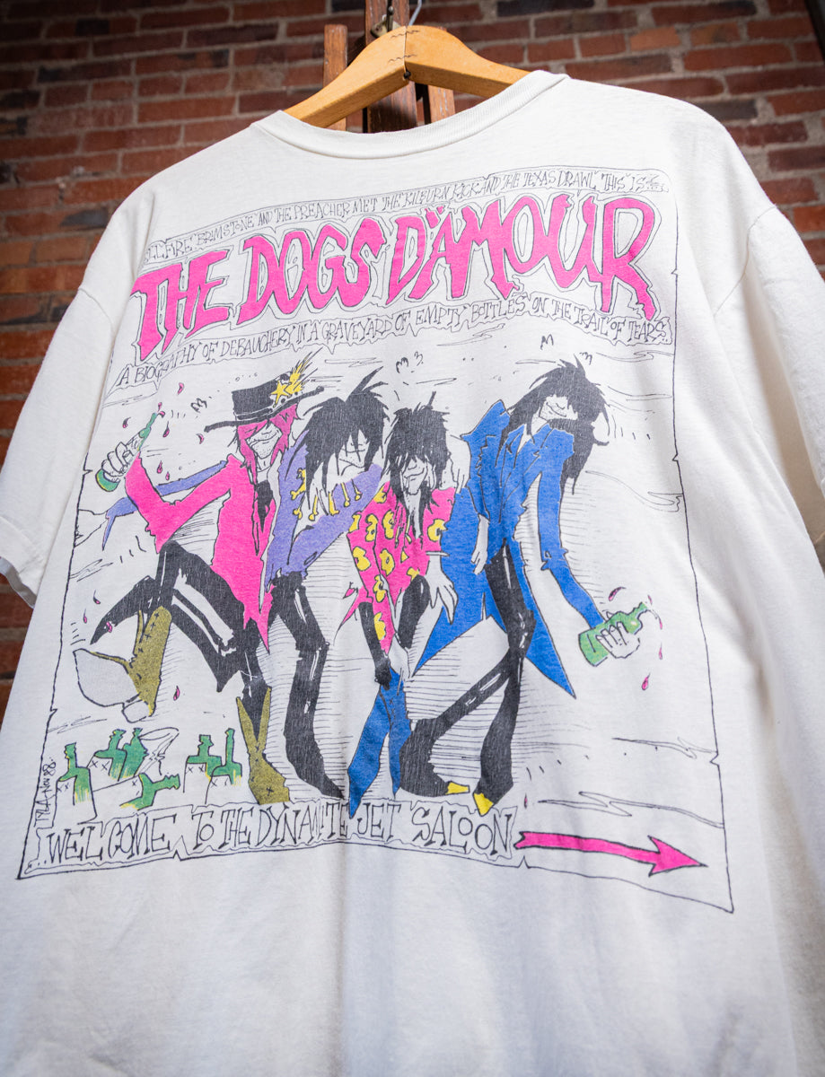 Vintage 1989 The Dogs D'Amaour Graveyard of Empty Bottles Concert T Shirt Large