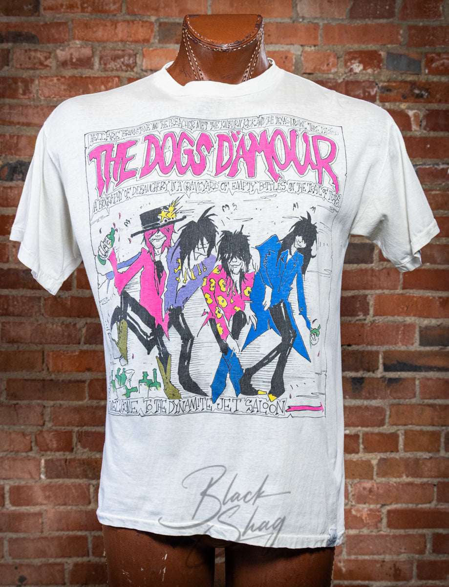 Vintage 1989 The Dogs D'Amaour Graveyard of Empty Bottles Concert T Shirt Large