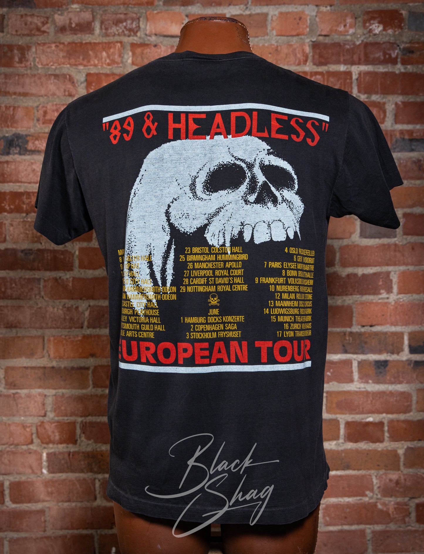 Vintage 1989 WASP Headless European Tour Concert T Shirt Large