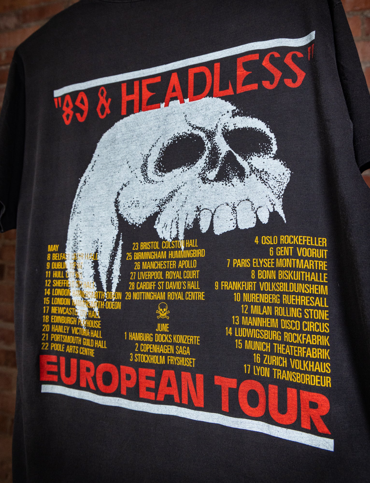 Vintage 1989 WASP Headless European Tour Concert T Shirt Large