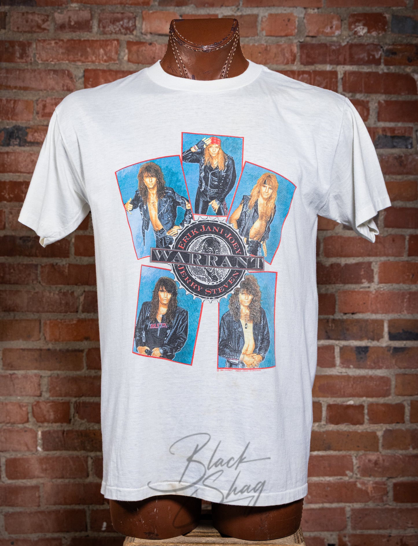Vintage 1989 Warrant Band Members Concert T Shirt XL