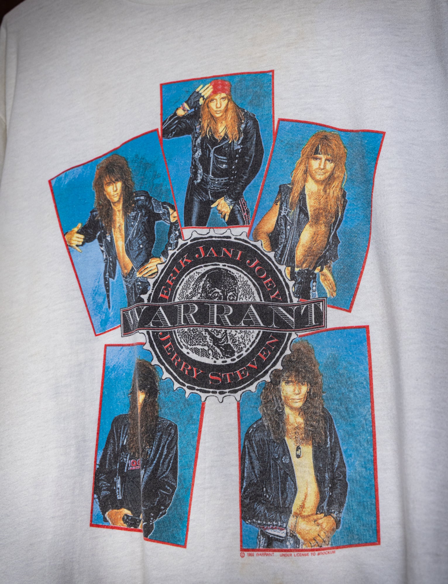 Vintage 1989 Warrant Band Members Concert T Shirt XL