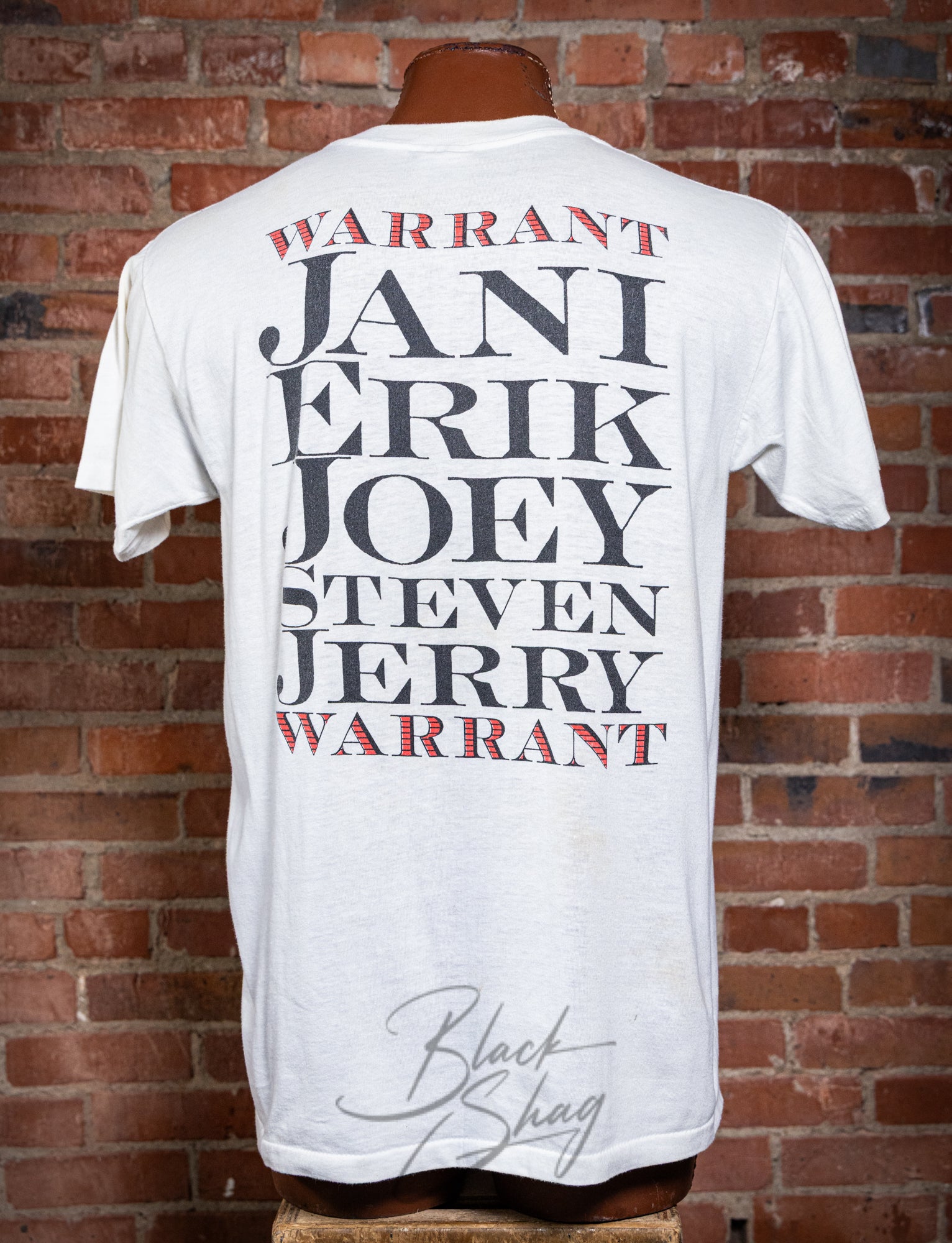 Vintage 1989 Warrant Band Members Concert T Shirt XL