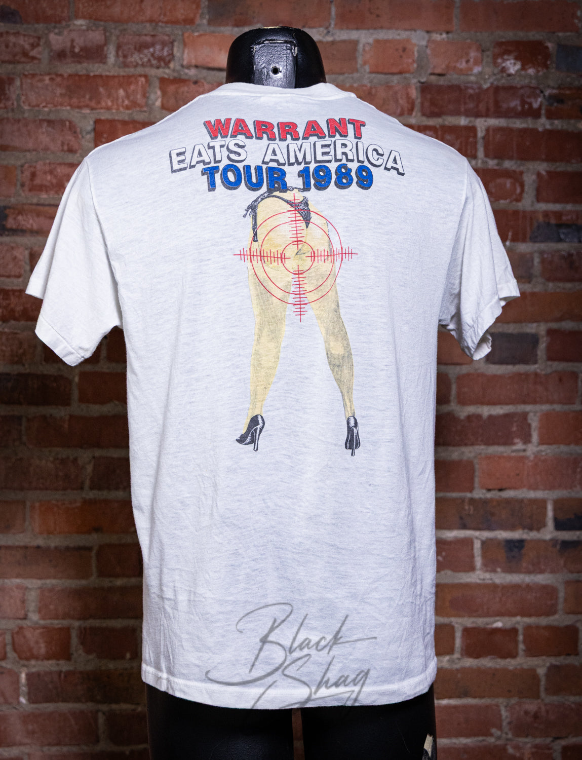 Vintage 1989 Warrant Eats America Concert T Shirt Medium/Large