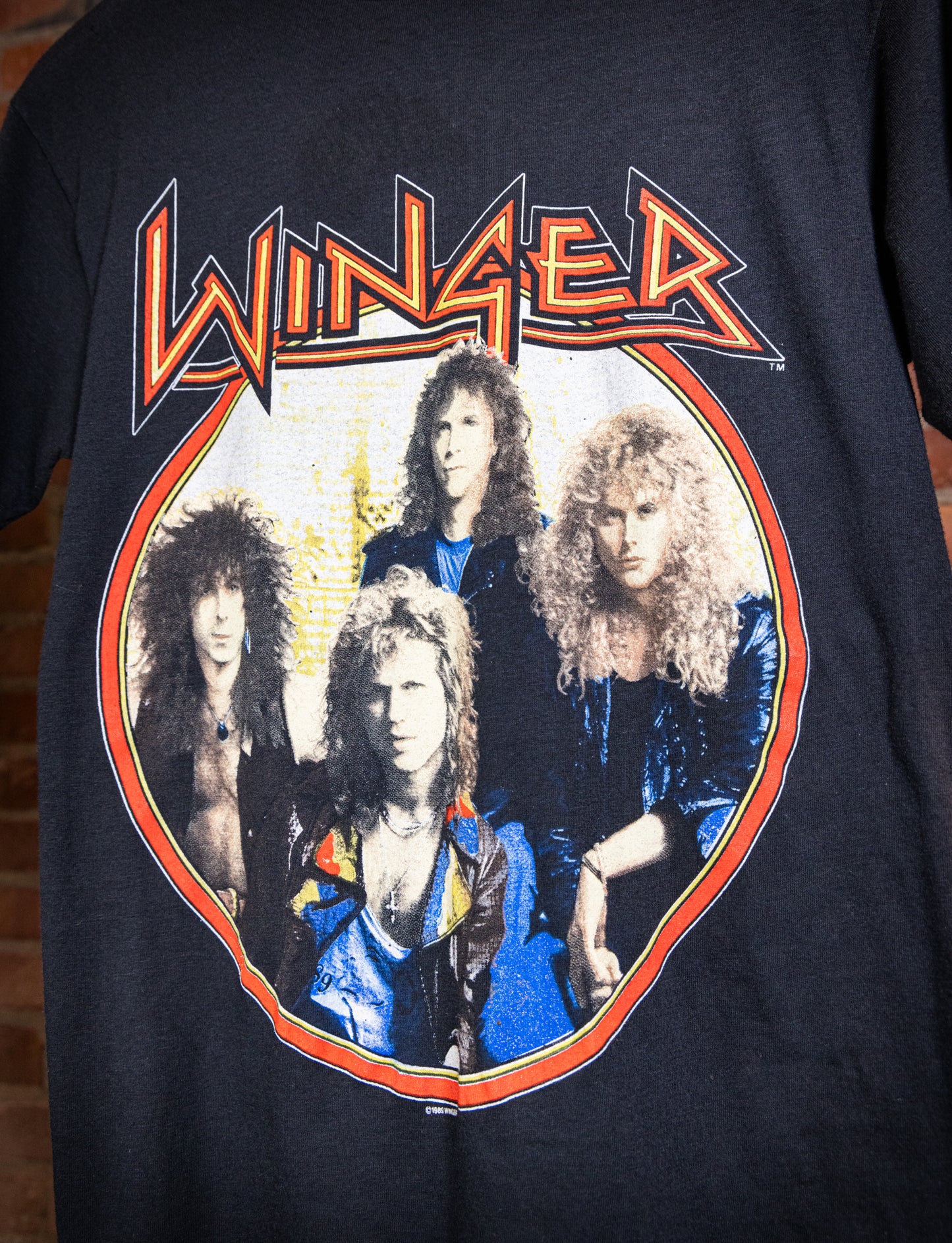 Vintage 1989 Winger Headed for a Heartbreak Concert T Shirt Small