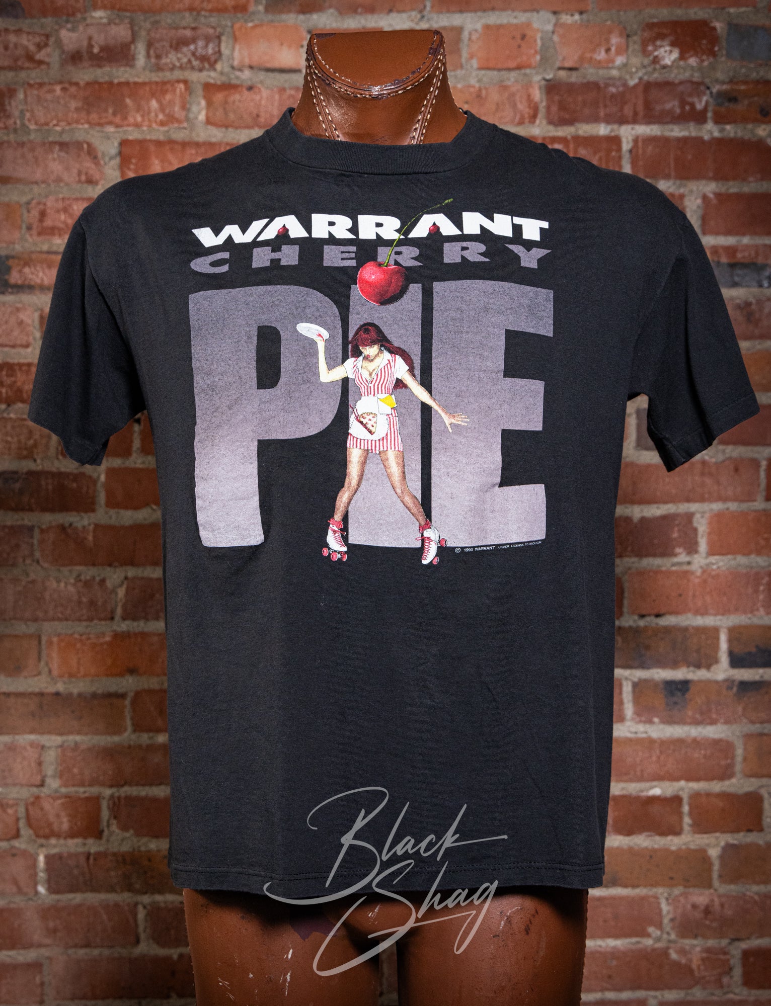 Vintage 1990/91 Warrant Cherry Pie Concert T Shirt Large – Black