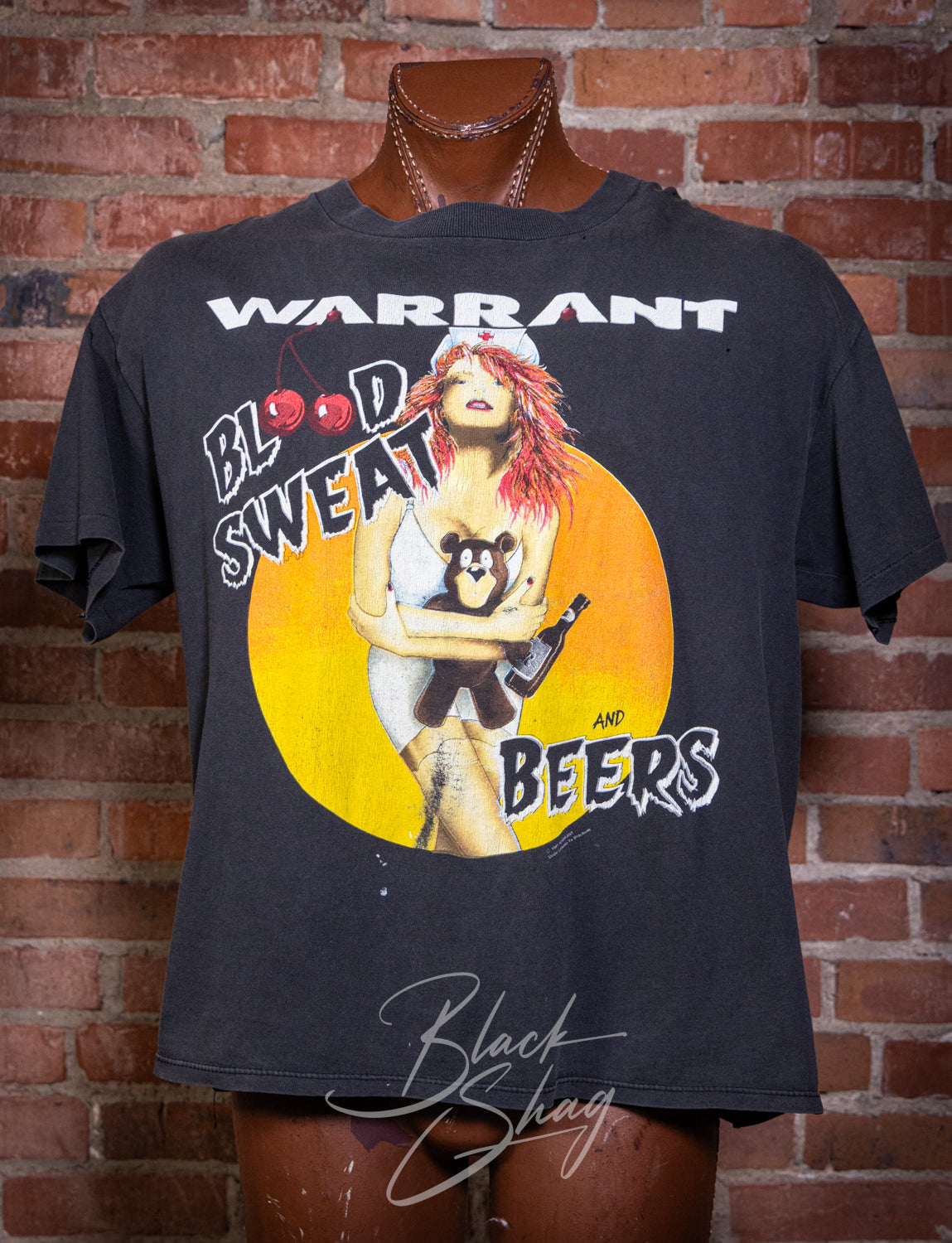 Vintage 1990-91 Warrant Blood Sweat and Beers Concert T Shirt XL