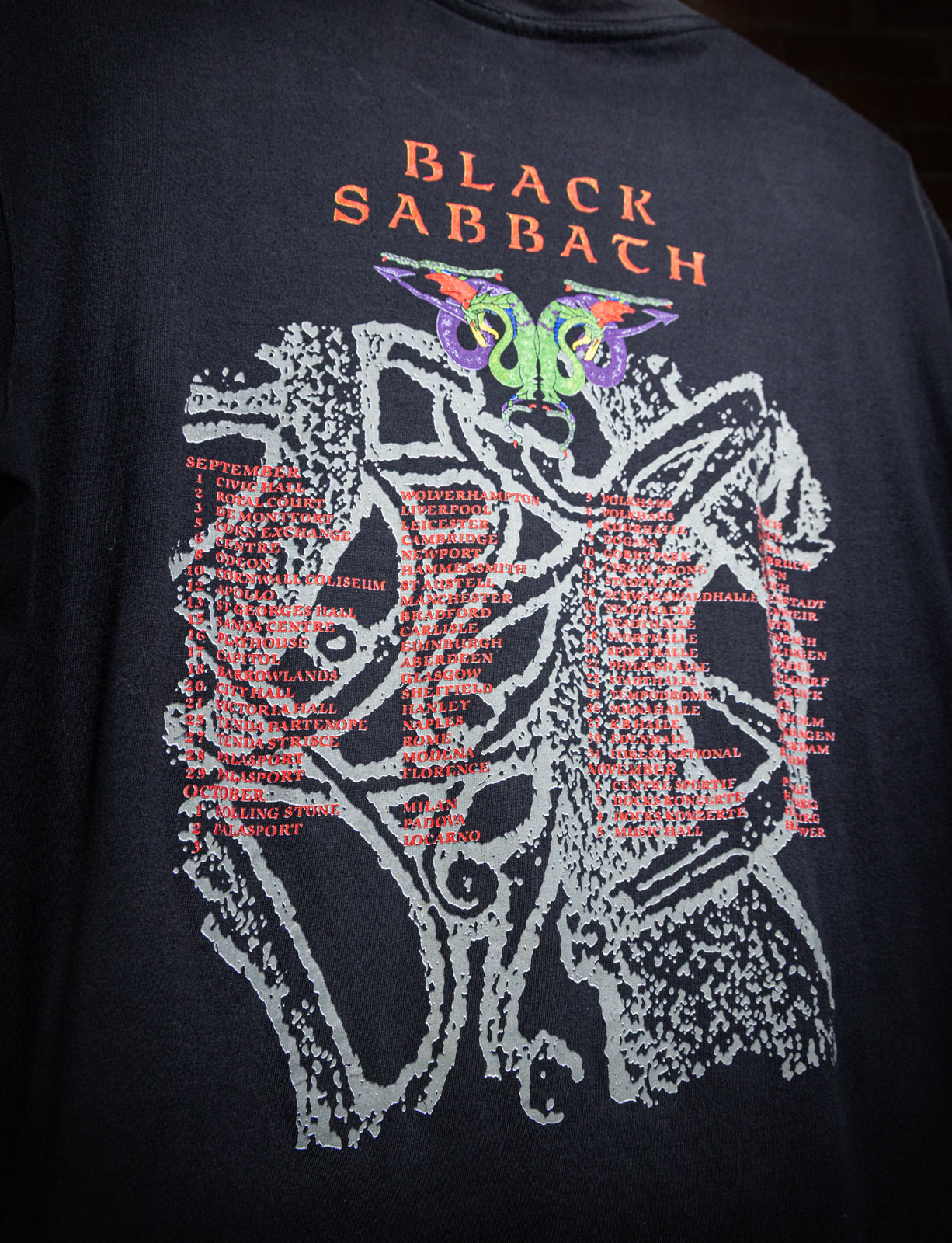 Vintage 1990 Black Sabbath TYR Concert T Shirt Large
