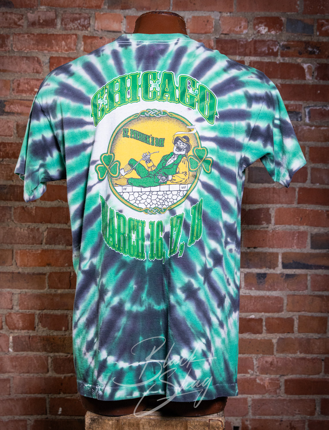 Vintage 1990 Grateful Dead St Patricks Day Tie Dye Concert T Shirt XL
