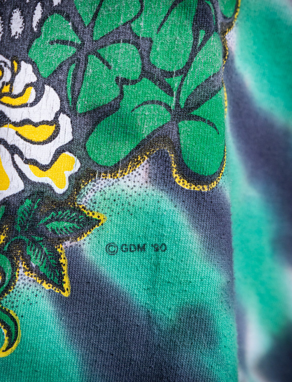 Vintage 1990 Grateful Dead St Patricks Day Tie Dye Concert T Shirt XL