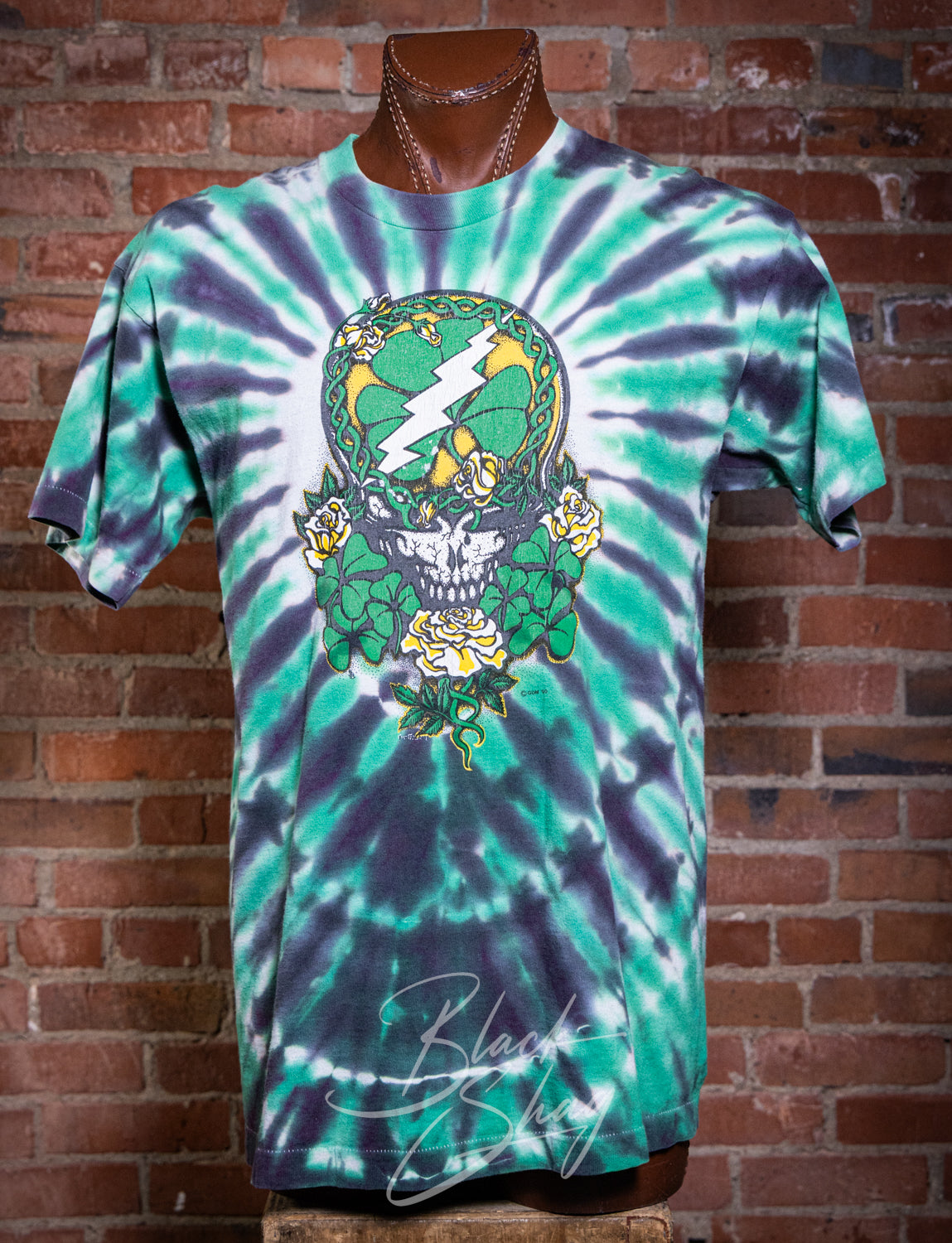 Vintage 1990 Grateful Dead St Patricks Day Tie Dye Concert T Shirt XL