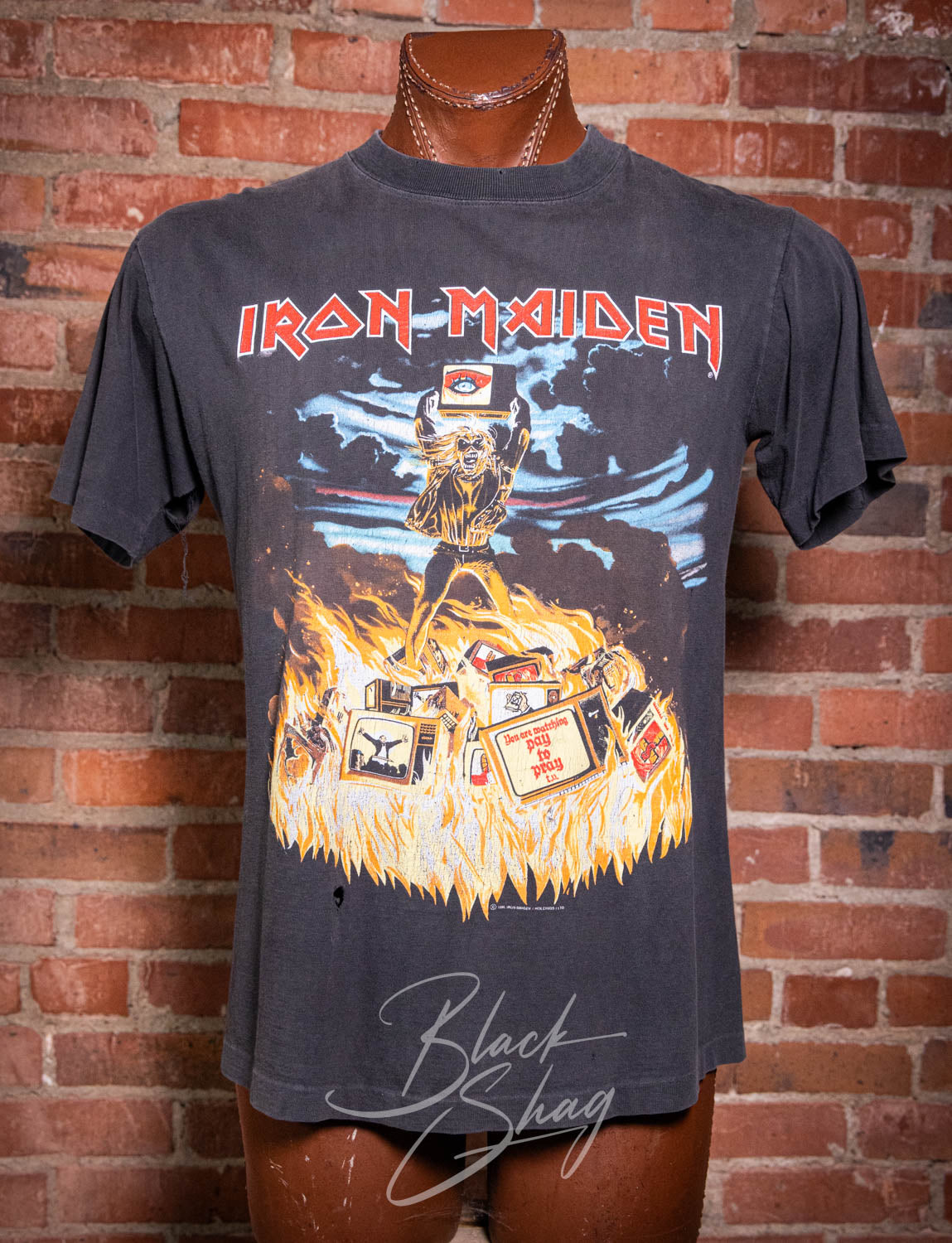 Vintage 1990 Iron Maiden Holy Smoke Concert T Shirt Large