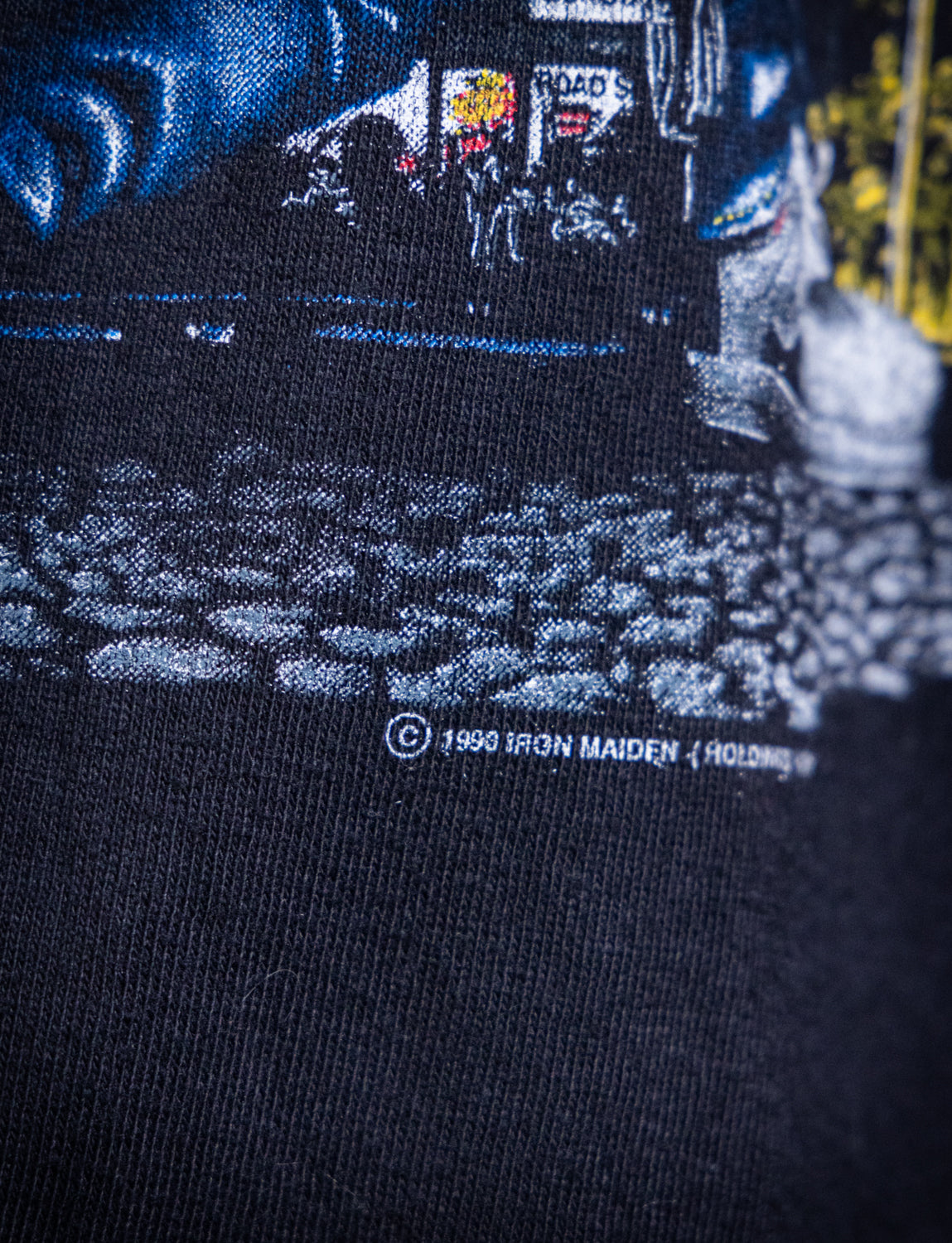 Vintage 1990 Iron Maiden No Prayer On The Road Cut Off Concert T Shirt XL