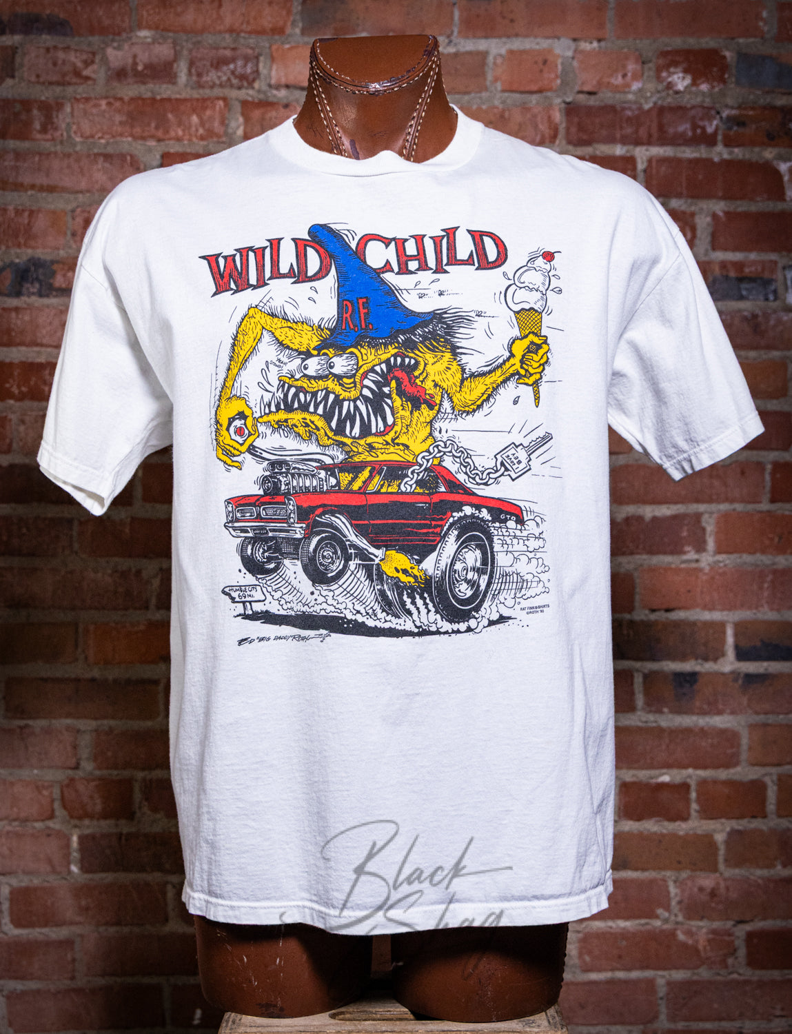Vintage 1990 Rat Fink Wild Child Graphic T Shirt XL