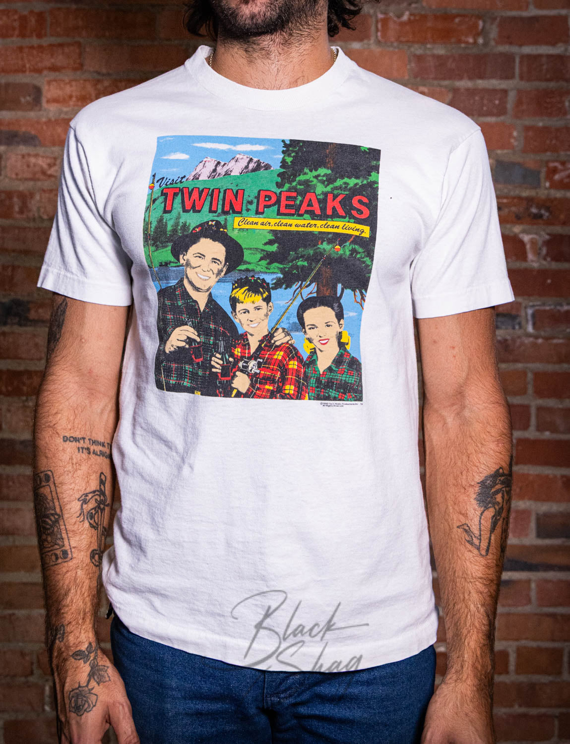 Vintage 1990 Visit Twin Peaks Graphic T Shirt Large