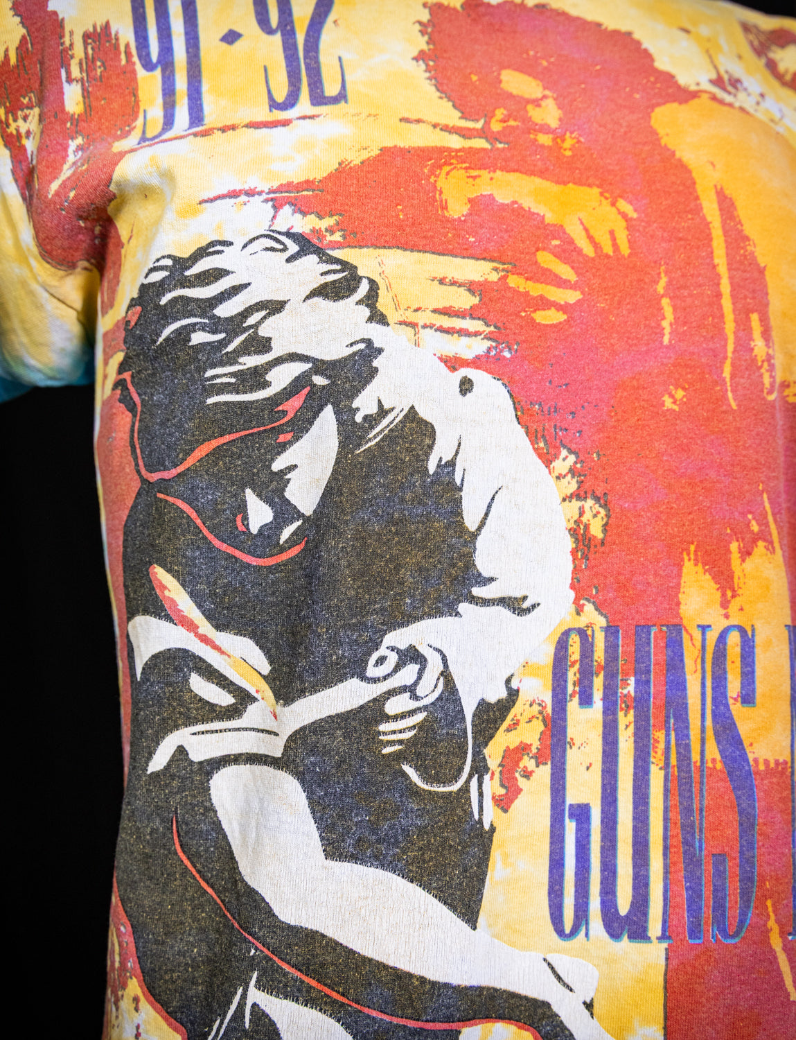 Vintage 1991 Guns n Roses Use Your Illusion AOP Concert T Shirt Large