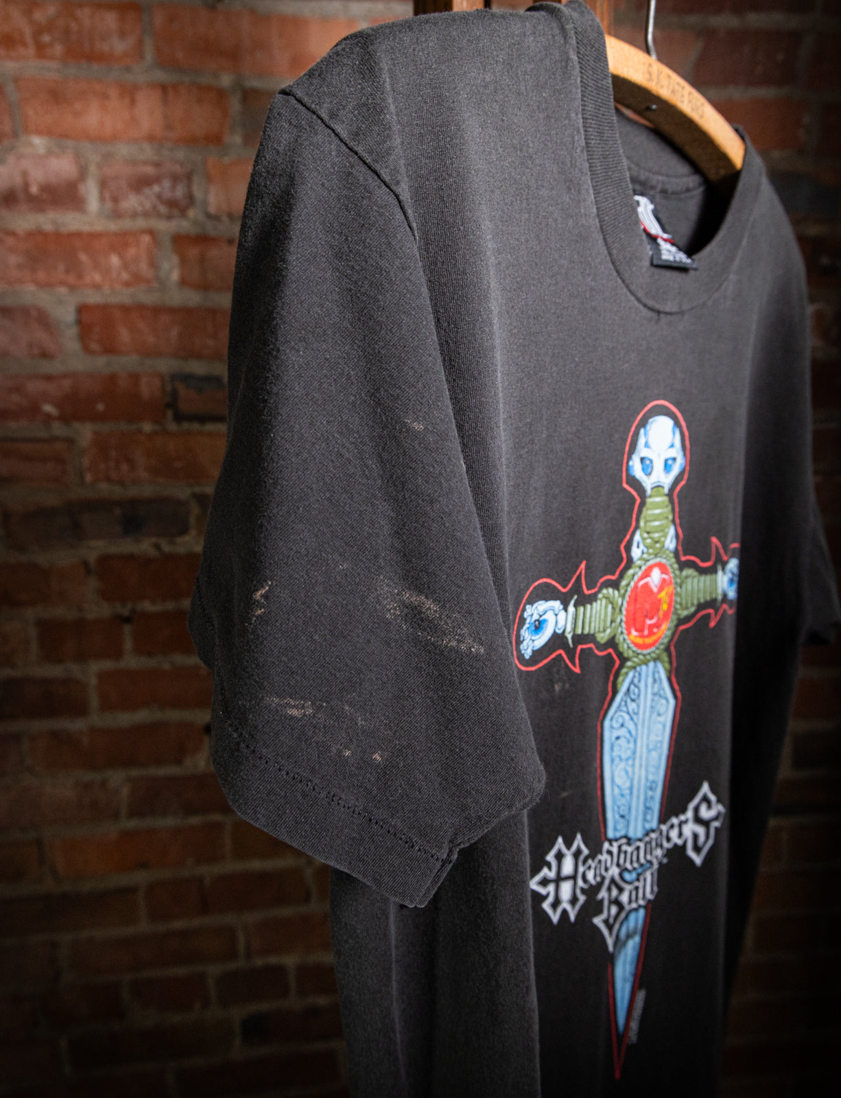 Vintage 1991 MTV Headbangers Ball Dagger Graphic T Shirt Large