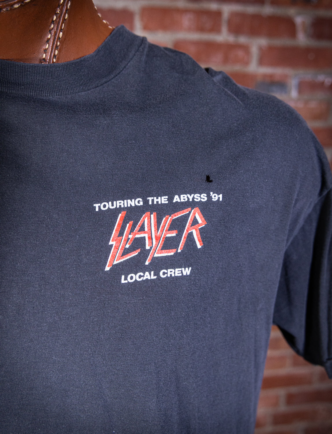 Vintage 1991 Slayer Touring the Abyss Concert Crew T Shirt Large