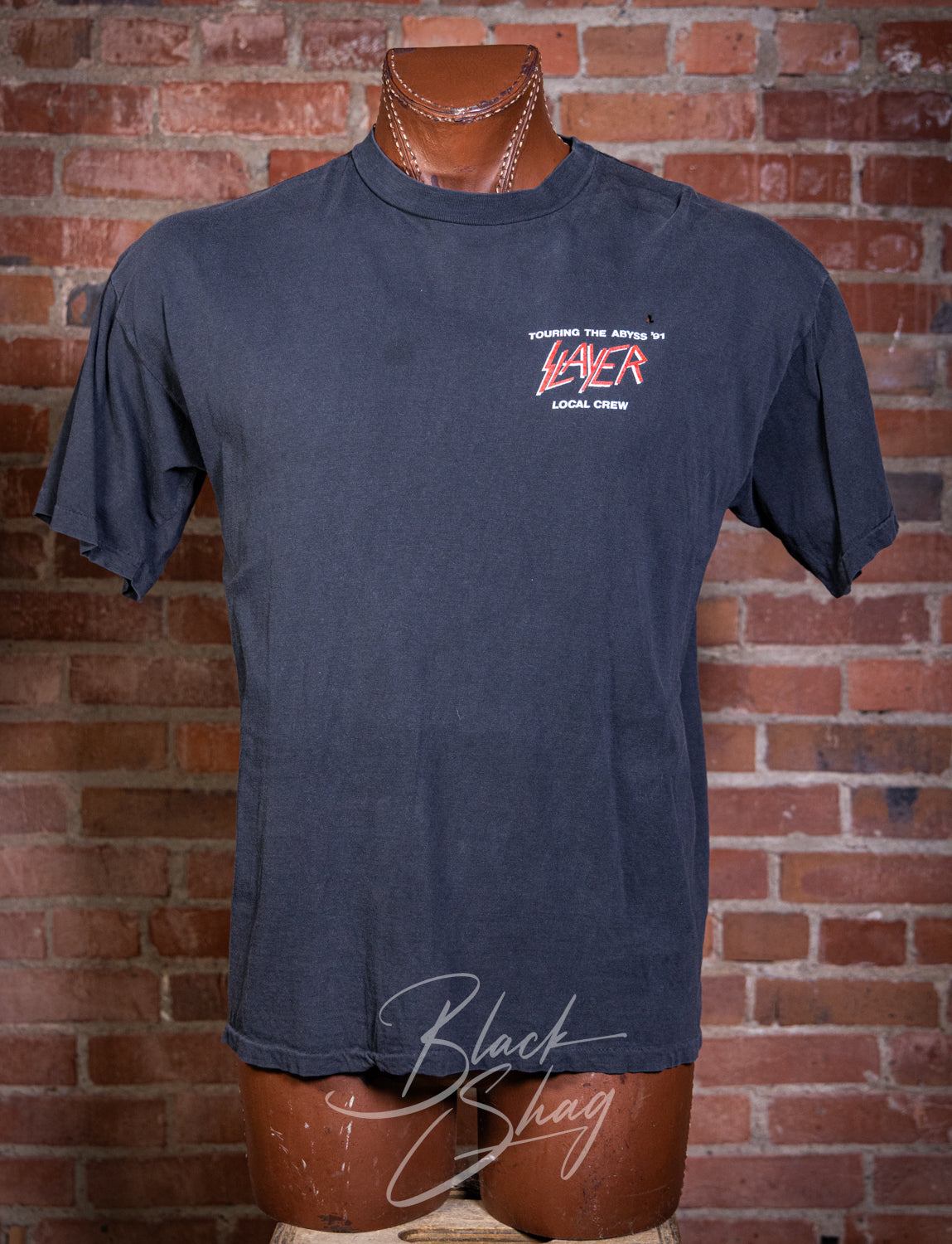 Vintage 1991 Slayer Touring the Abyss Concert Crew T Shirt Large