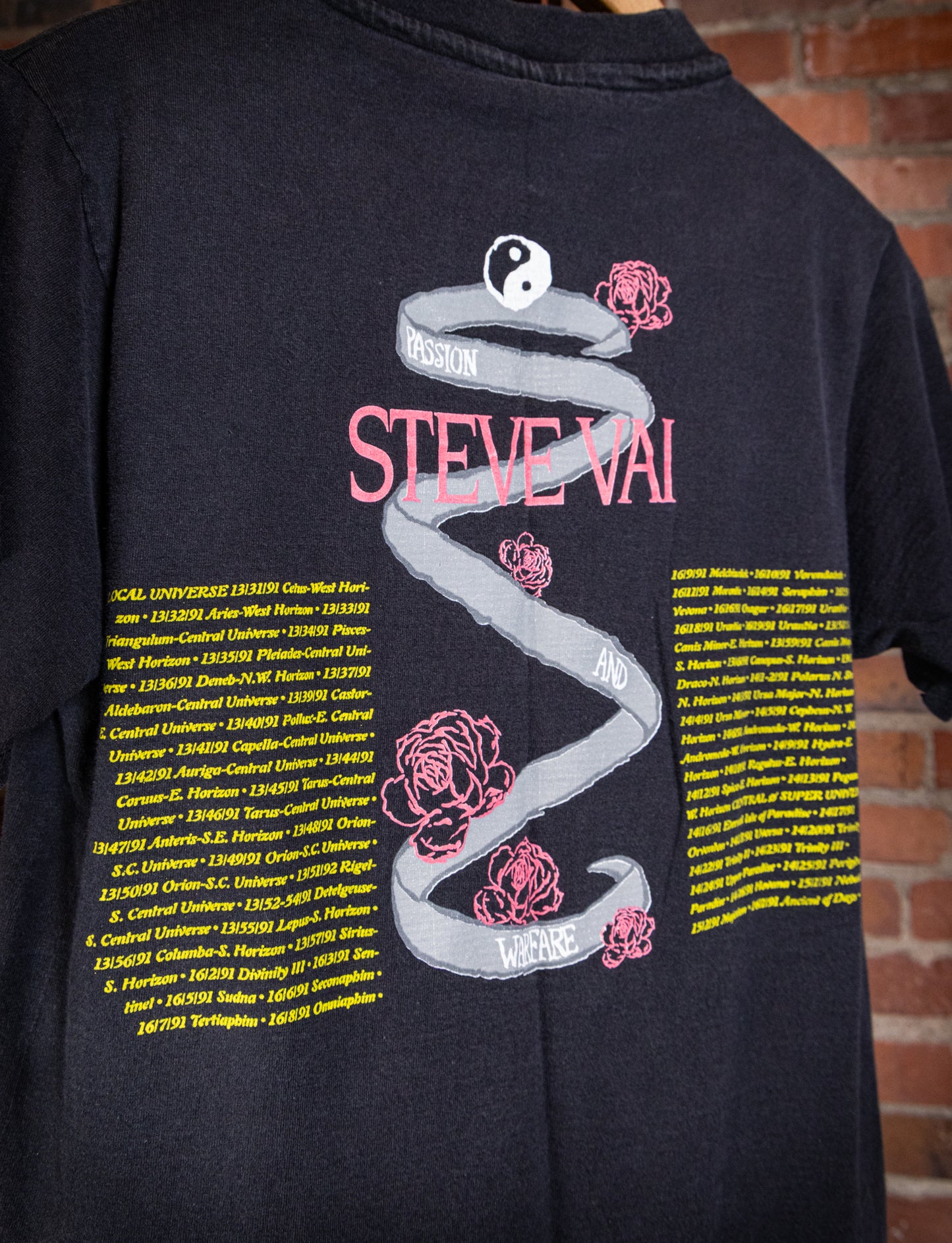 Vintage 1991 Steve Vai Passion and Warfare Concert T Shirt Small