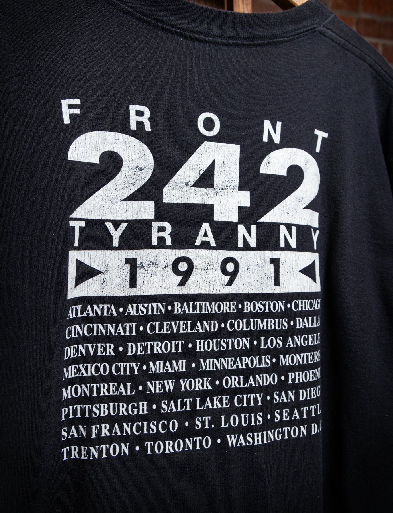 Vintage 1991 Front 242 Tyranny for You Concert T Shirt Large