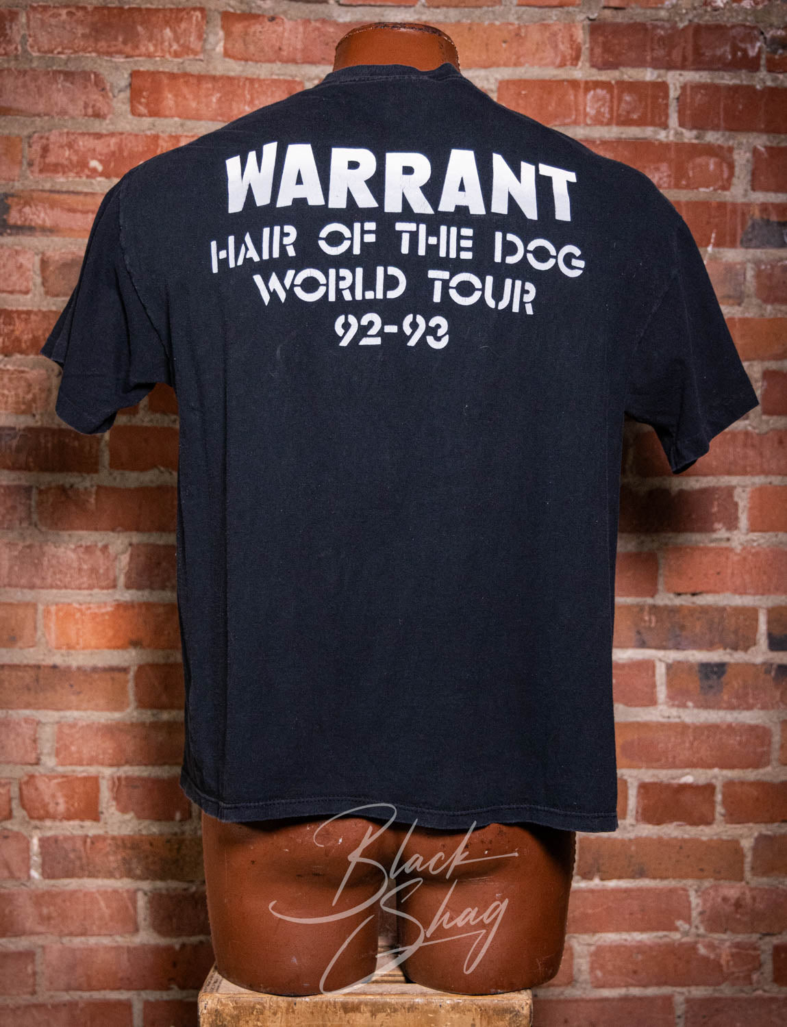 Vintage 1992-93 Warrant Hair of the Dog World Tour Concert T Shirt XL