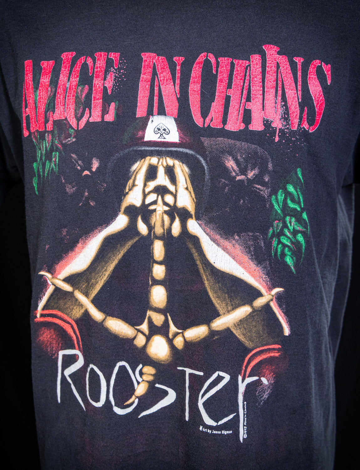 Vintage 1993 Alice In Chains Rooster Concert T Shirt XL