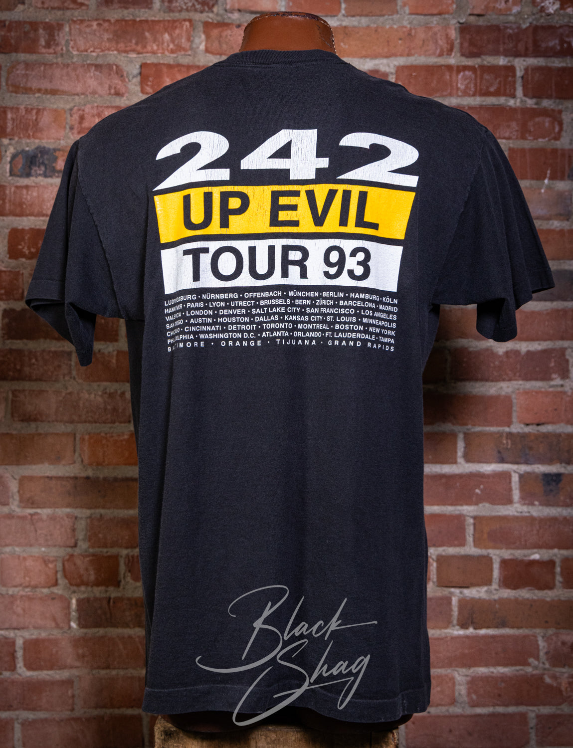 Vintage 1993 Front 242 Up Evil Concert T Shirt XL