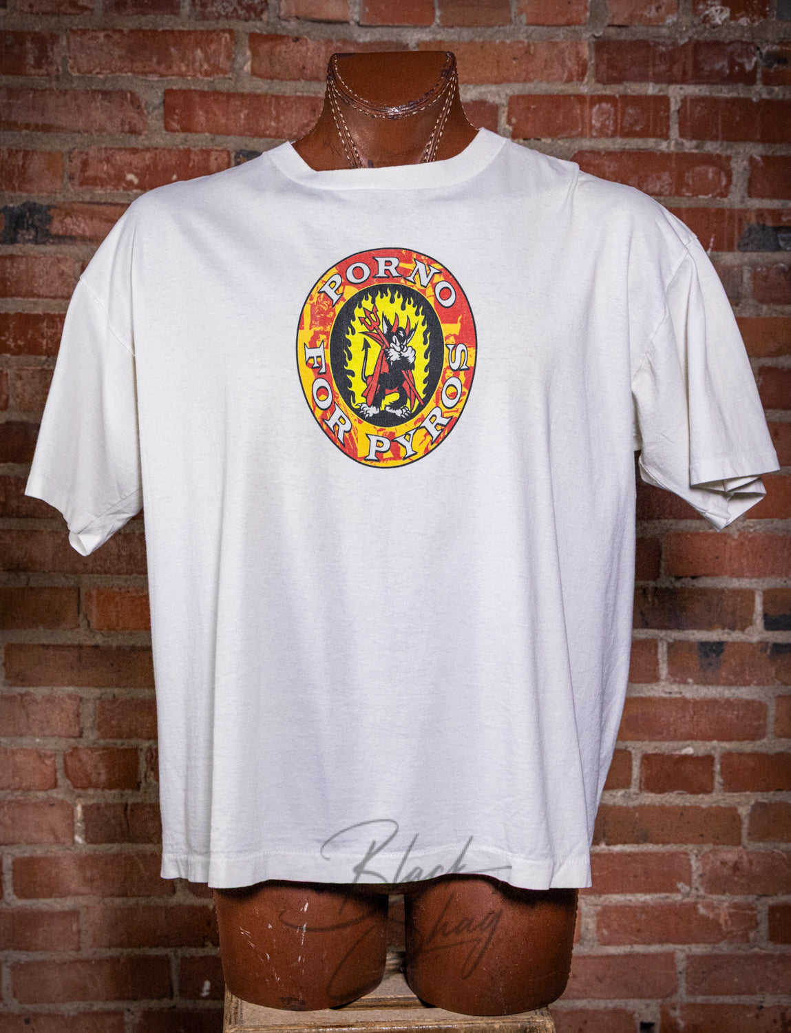 Vintage 1993 Porno for Pyros Cat Fire Concert T Shirt 2XL