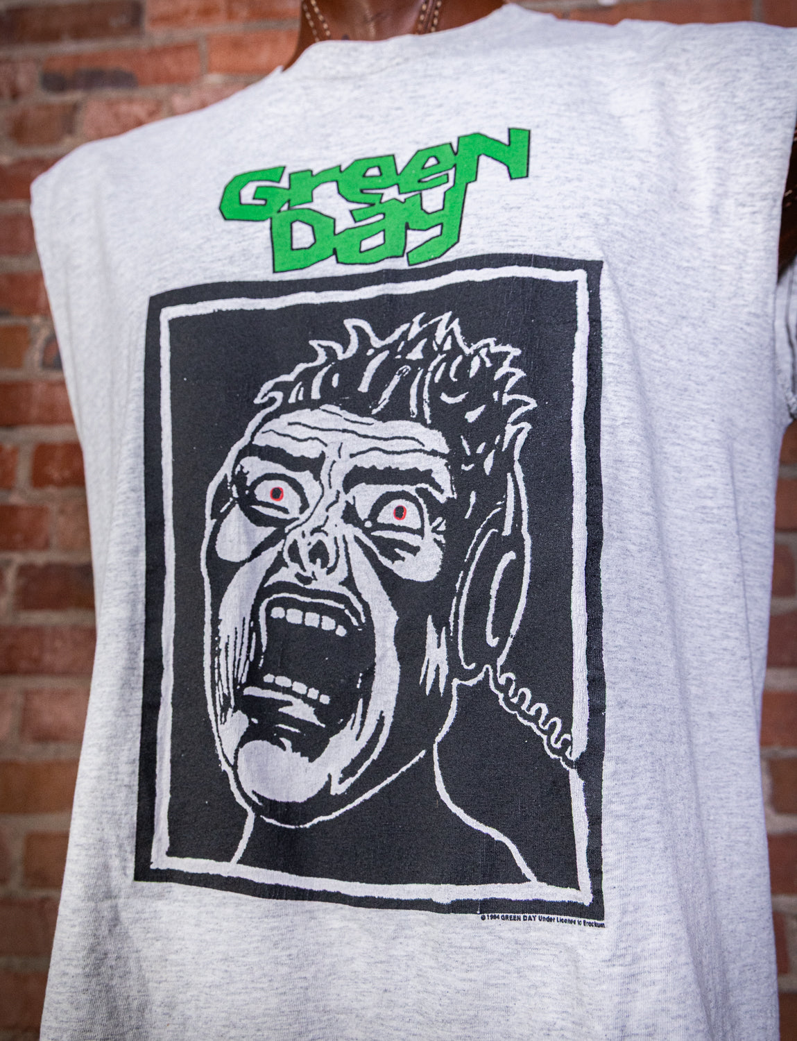 Vintage 1994 Green Day Basket Case Cut Off Concert T Shirt XL