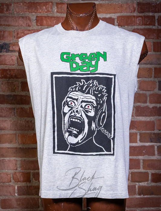 Vintage 1994 Green Day Basket Case Cut Off Concert T Shirt XL