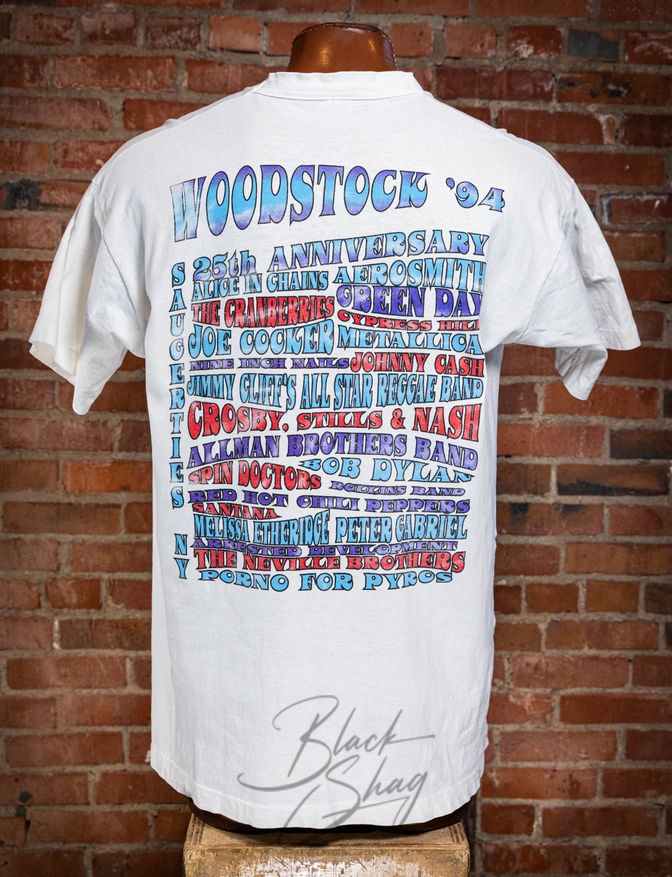 Vintage 1994 Woodstock Concert T Shirt XL – Black Shag Vintage