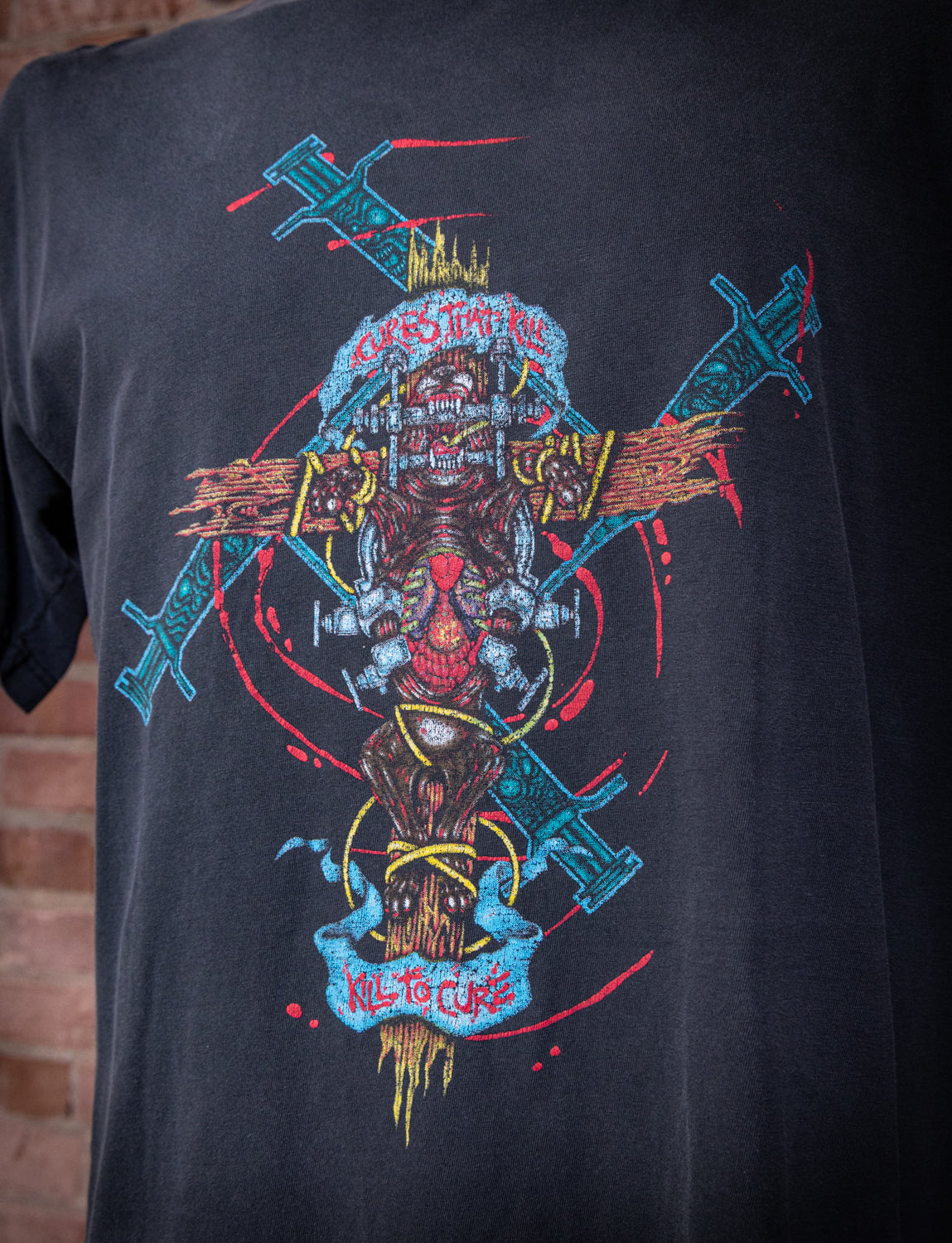 Vintage 1995 Skinny Puppy Cures That Kill Concert T Shirt XL