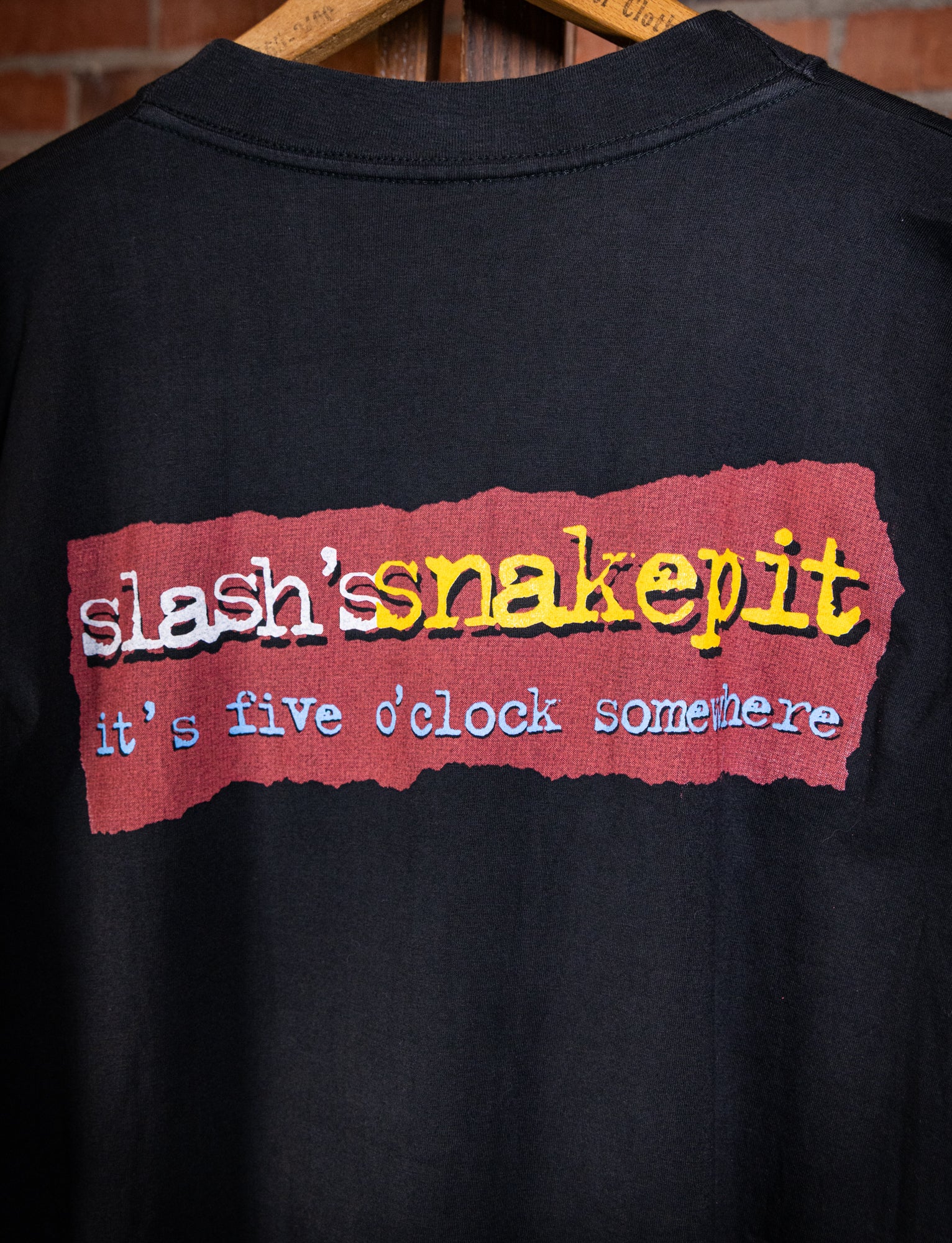 Vintage 1995 Slash's Snakepit It's Five O'Clock Somewhere Concert T Shirt XL