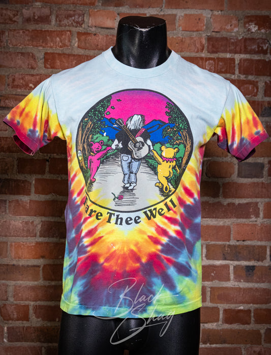 Vintage 1996 Jerry Garcia Fare Thee Well Bike Week Tie Dye T Shirt