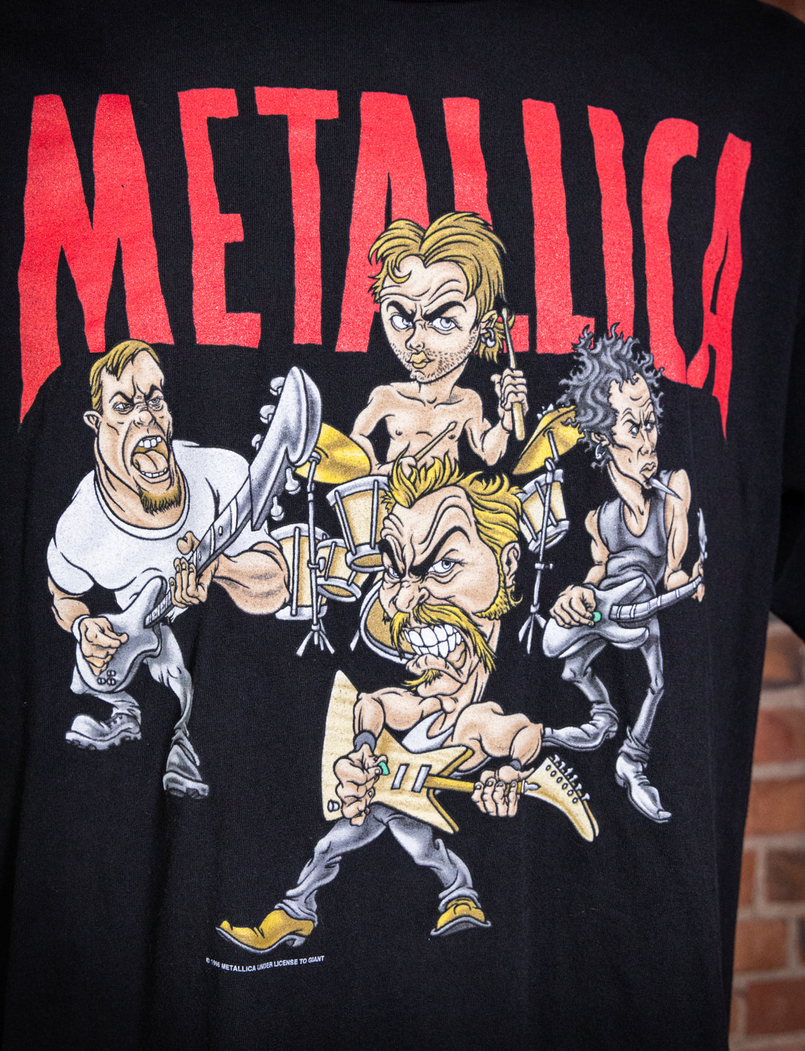 Vintage 1997 Metallica Cartoon Characters Concert T Shirt XL