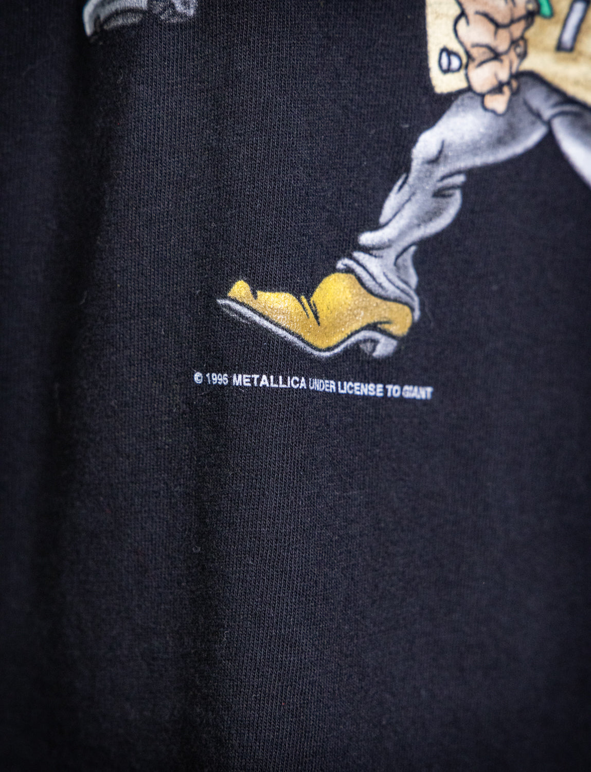 Vintage 1997 Metallica Cartoon Characters Concert T Shirt XL