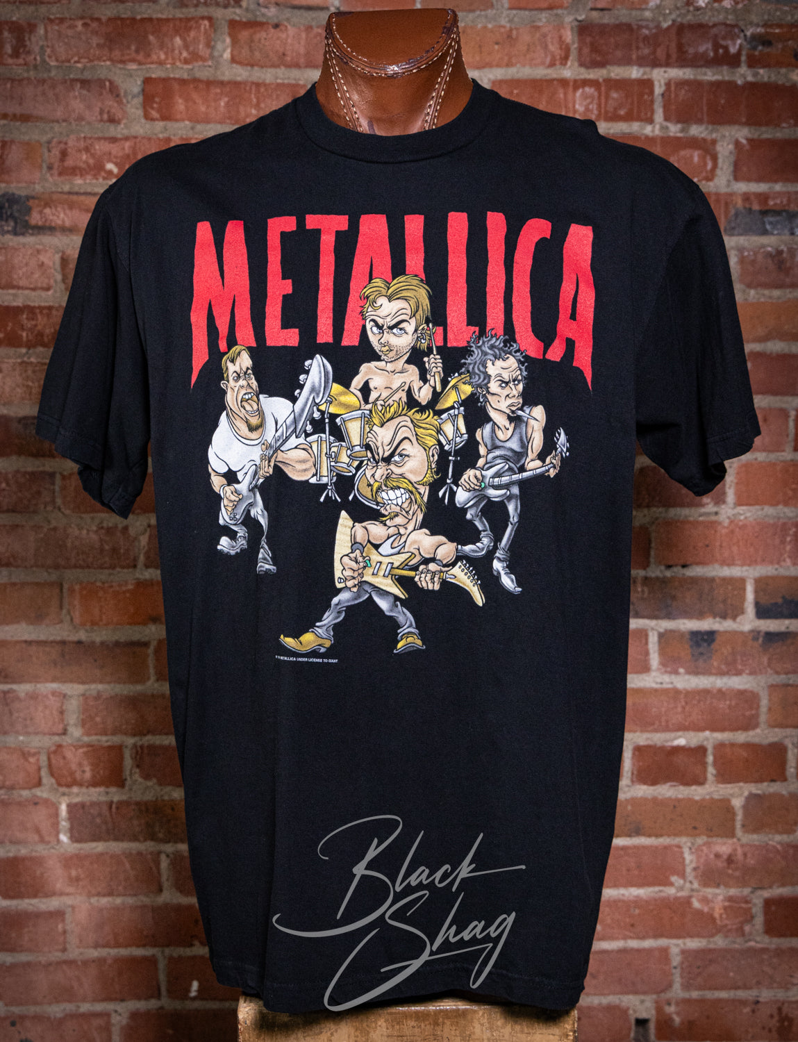 Vintage 1997 Metallica Cartoon Characters Concert T Shirt XL