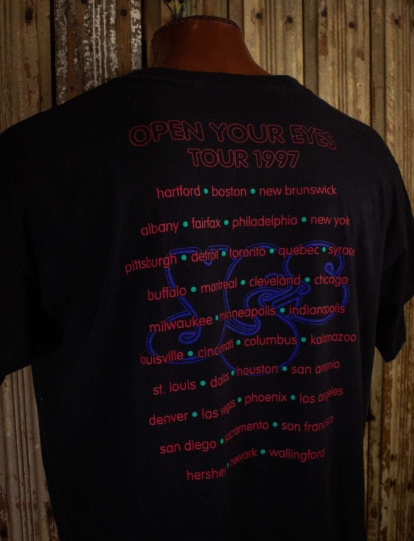 Vintage 1997 Yes Open Your Eyes Concert T Shirt Black XL