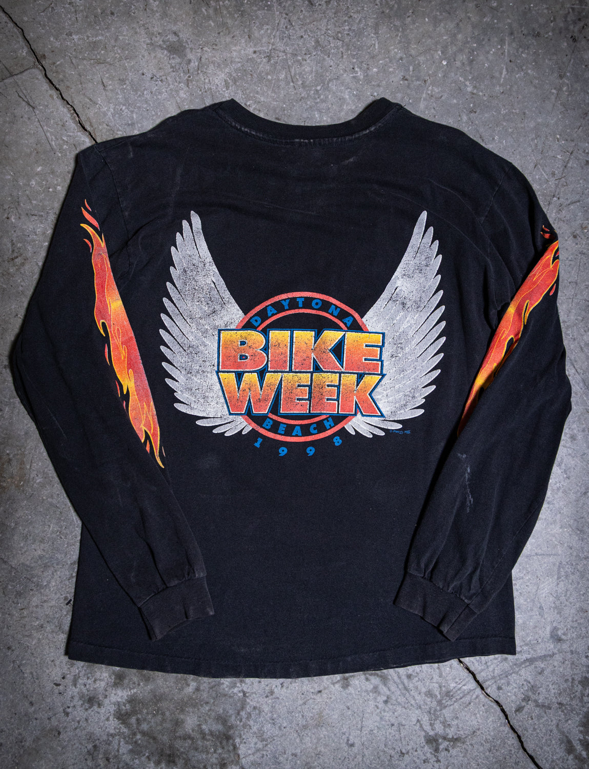 Vintage 1998 Bike Week Daytona Beach Long Sleeve Racing T Shirt Large