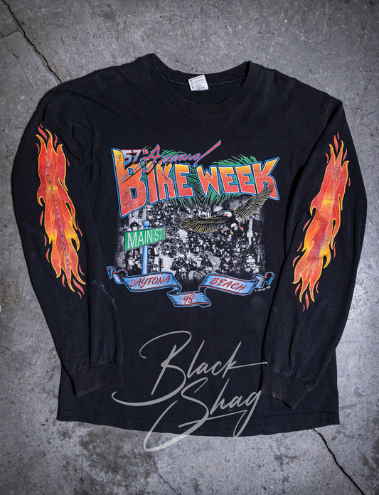 Vintage 1998 Bike Week Daytona Beach Long Sleeve Racing T Shirt Large