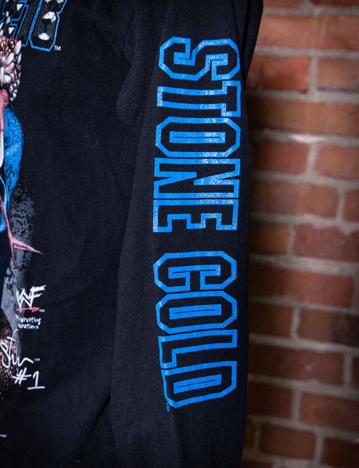 Vintage 1999 Stone Cold Steven Austin Long Sleeve WWF Graphic T Shirt Medium