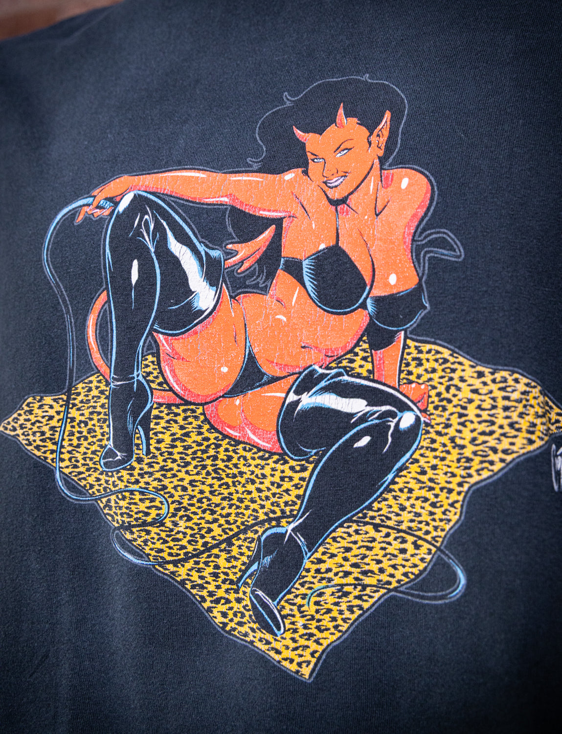 Vintage 2000s Coop Devil Girl Graphic T Shirt XL
