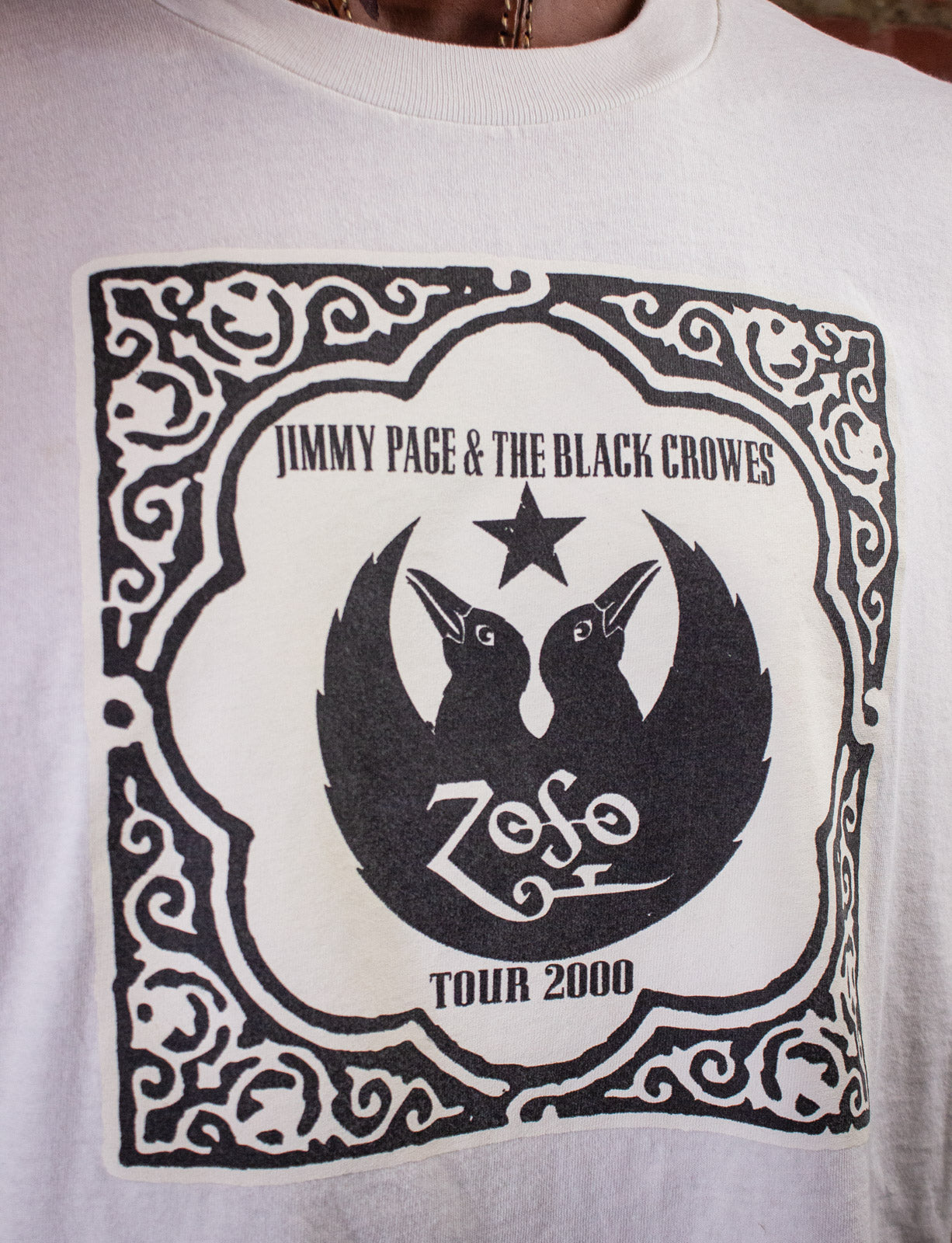 Vintage Jimmy Page & The Black Crowes Concert T Shirt 2000 White XL – Black  Shag Vintage