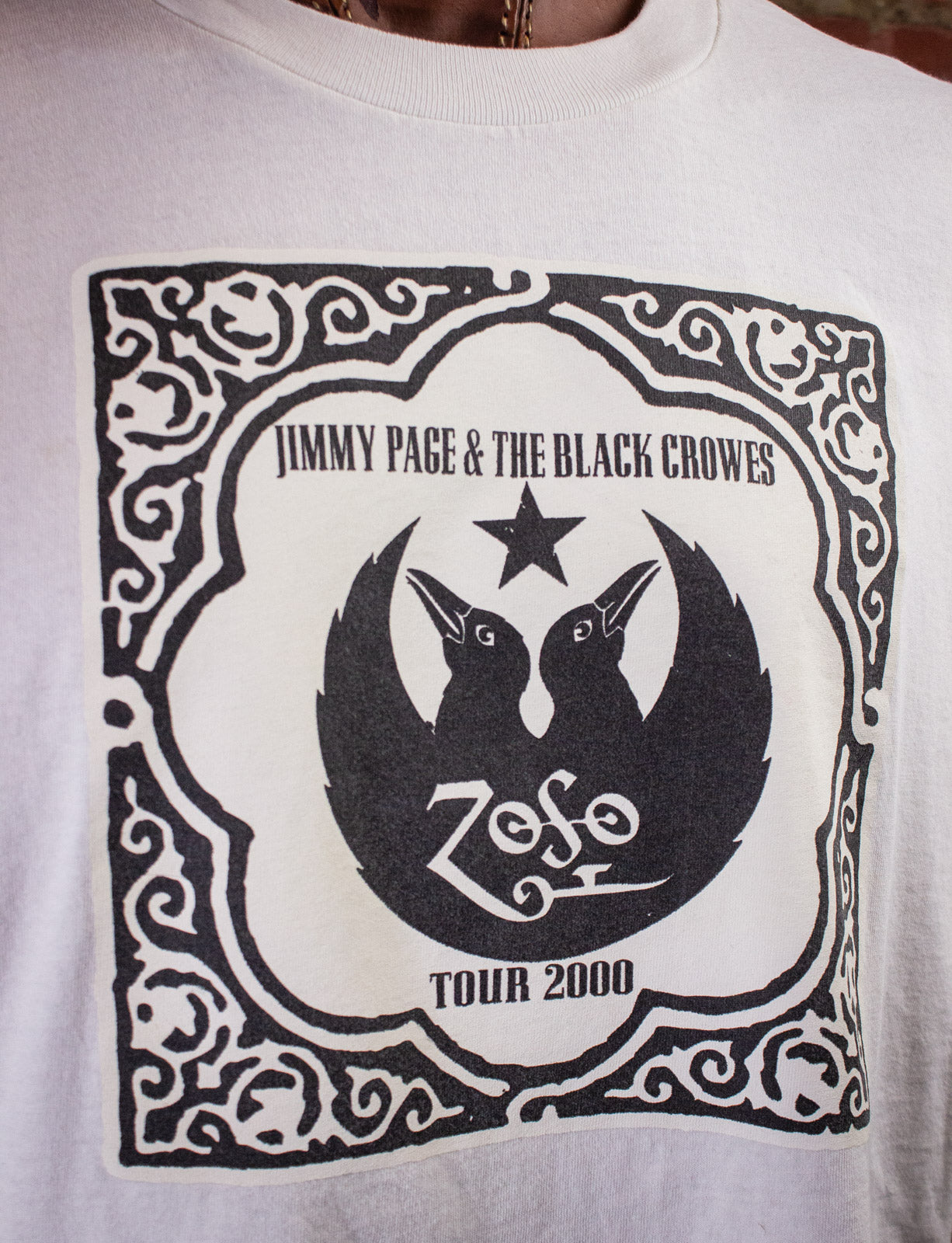 Vintage Jimmy Page & The Black Crowes Concert T shirt 2000 White XL
