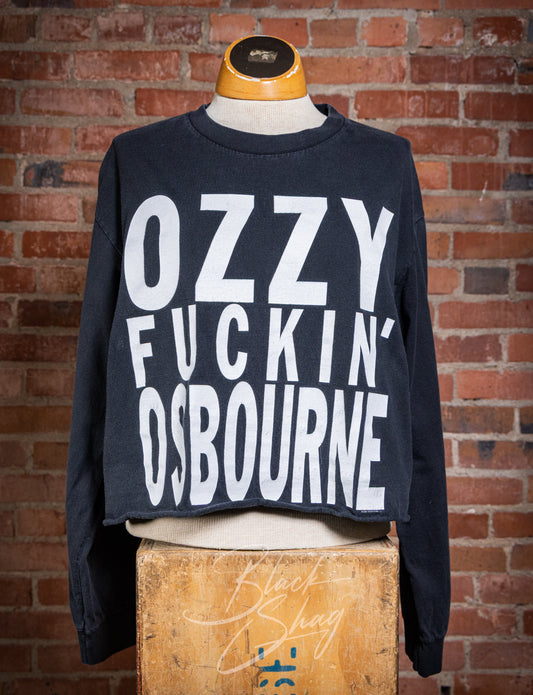 Vintage 2001 Ozzy Fuckin' Osbourne Cropped Long Sleeve Concert T Shirt Large