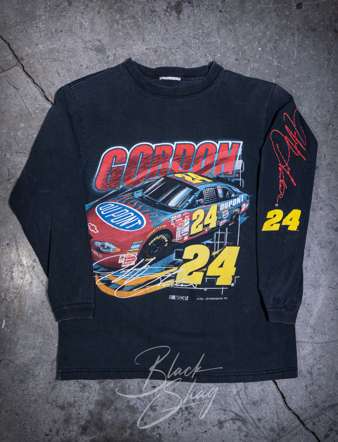 Vintage 2001 Nascar Jeff Gordon Long Sleeve Racing Graphic T Shirt Medium