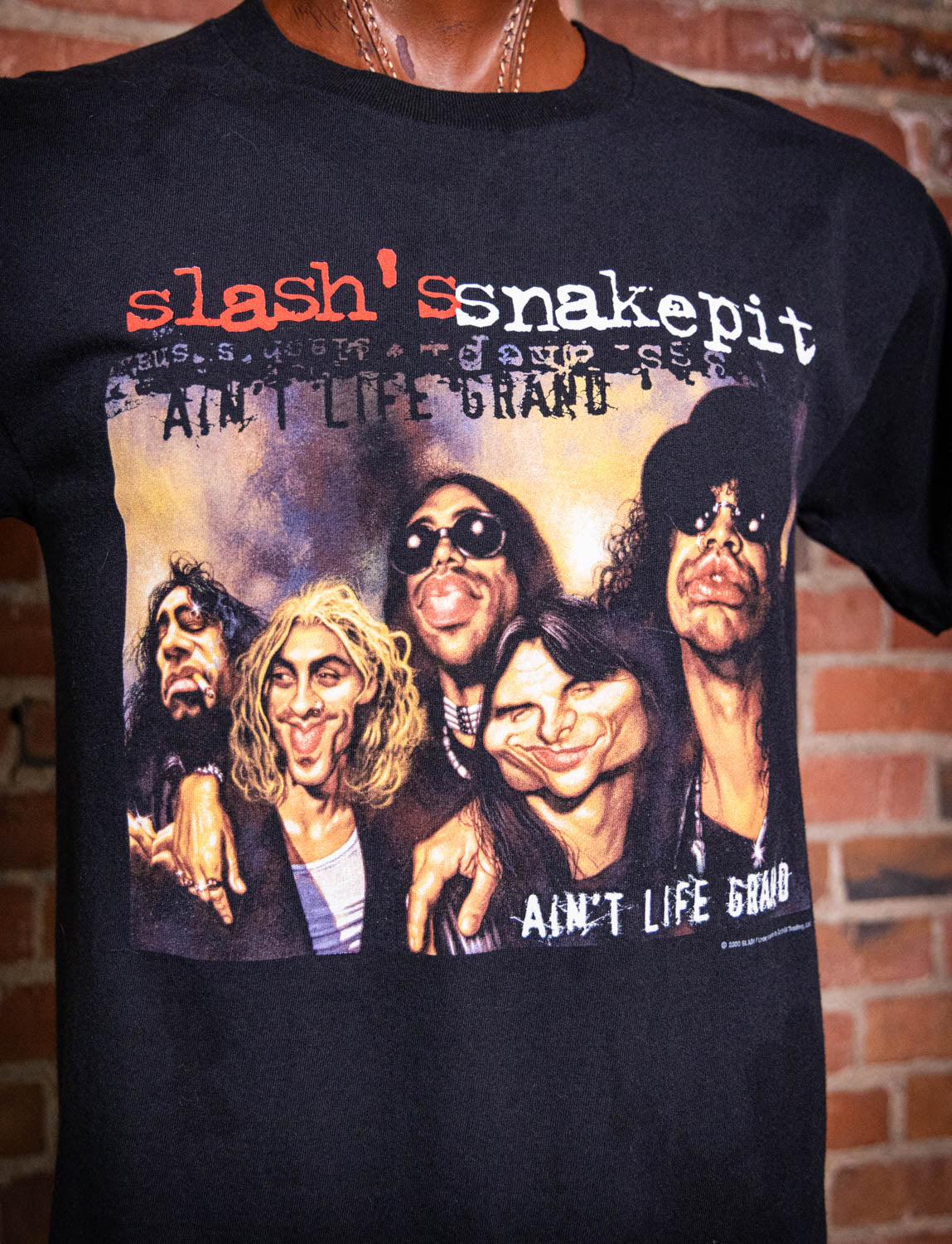 Vintage 2001 Slash's Snakepit Ain't Life Grand Concert T Shirt Medium